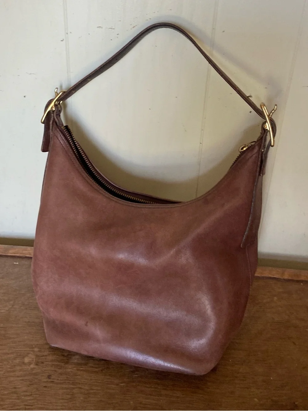 Coach Legacy West Classic Brown Leather Hobo Bag
